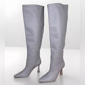 WANDLER Long Lena Knee Boots Lavender NWOT US 5 Lilac Leather FREE SHIP! SALE
